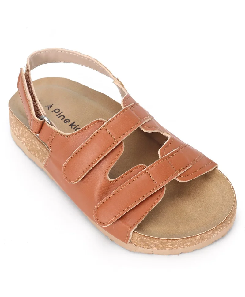 Pine Kids Pine Kids Sandals With Velcro Closure - Brown